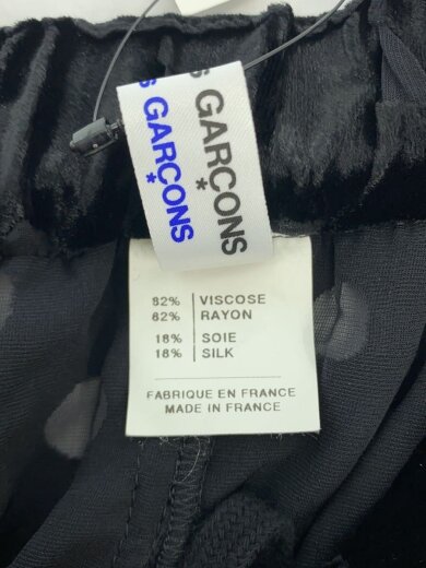 商品画像：フランス製/ベロアシースルーサルエルパンツ/ボトム/S/ベロア/BLK/W11P015 4