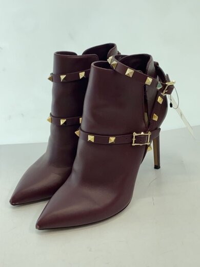 商品画像：ロックスタッズ/ピンヒール/アンクルブーツ/37.5/BRD/レザー/633 2