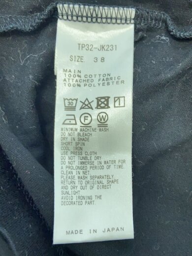 商品画像：Cotton jersey Long Sleeve/長袖ブラウス/38/コットン/BLK/TP3 4