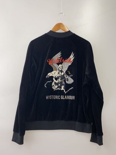 商品画像：×HYSTERIC GLAMOUR/VELOR TRACK JACKET/ジャケット/4/ベロア/BLK 2