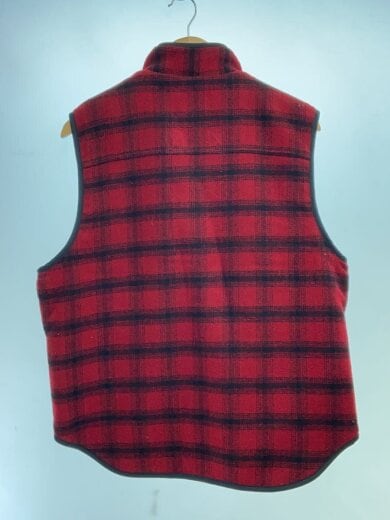 商品画像：裏ボアベスト/M/ウール/RED/チェック/264815 2