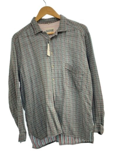 商品画像：BOXER/60S/イタリア製/オープンカラー長袖シャツ/--/--/GRY/総柄 1