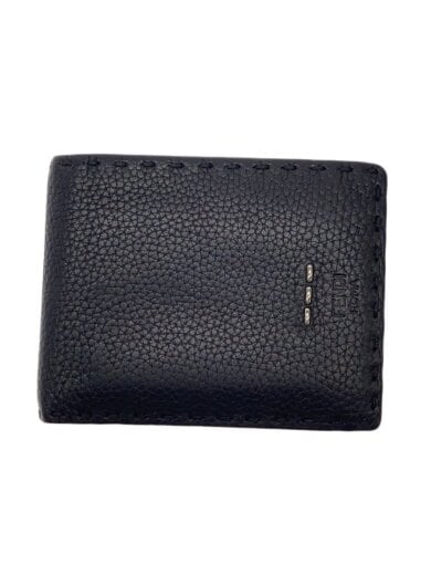 商品画像：2つ折り財布/レザー/BLK/メンズ 1