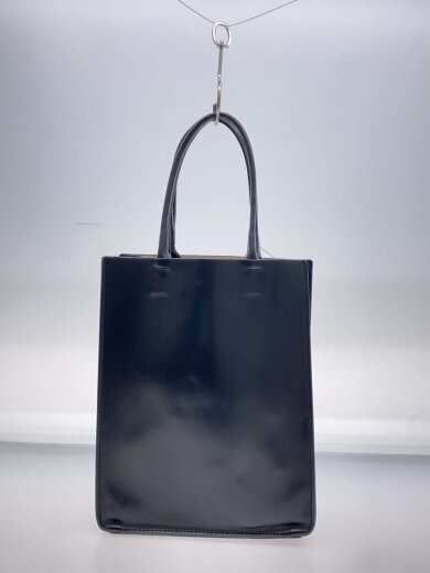 商品画像：ロゴプリント/ショッパー/トートバッグ/レザー/BLK/ショルダー欠品 3