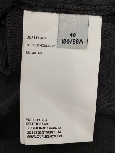 商品画像：TOUR LONGSLEEVE/長袖Tシャツ/48/コットン/BLK/M4246TAB 4
