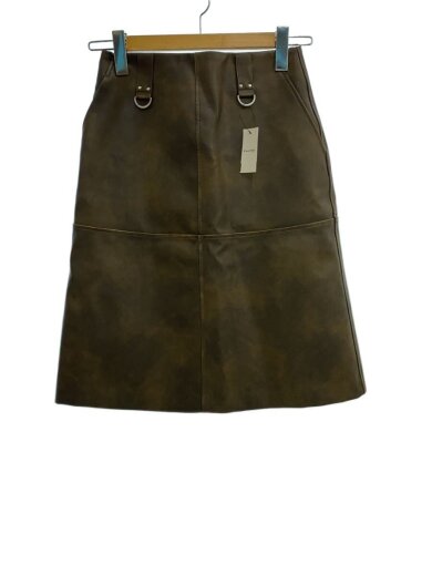 商品画像：レザーライクミディスカート/one/ポリエステル/BRW/RWFS254055 1