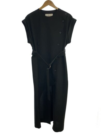 商品画像：Linen Look Utility Dress/36/ポリエステル/BLK/24s65518// 1