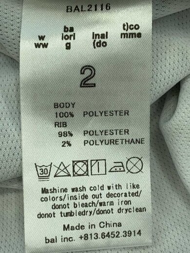 商品画像：×BAL/長袖Tシャツ/2/ポリエステル/WHT/BAL2116 4