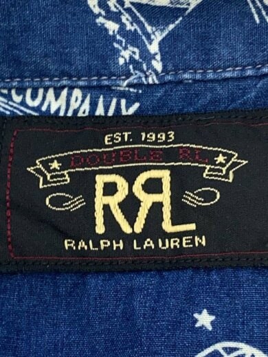 商品画像：24FW/ライトハウスプリントインディゴキャンプシャツ/L/コットン/IDG/総柄/782943771001 3