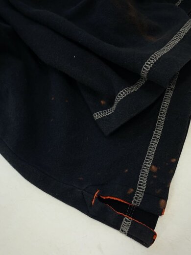 商品画像：ヘンリーネック/素材切替/長袖Tシャツ/XXL/コットン/BLK 9