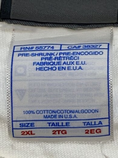 商品画像：Tシャツ/XXL/コットン/WHT 4