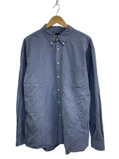 商品画像：90s/OLD GAP/長袖シャツ/XL/コットン/BLU/チェック 1
