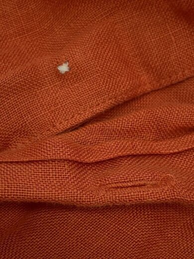 商品画像：80s/サファリタグ/Vintage/開襟/ループカラー/半袖シャツ/L/リネン/ORN 5