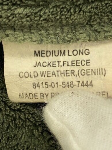 商品画像：フリースジャケット/M/--/KHK/無地/8415-01-546-7444 3