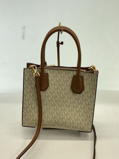 商品画像：ショッパートート/mkシグネチャー/2WAY/レザー/BRW/総柄 3