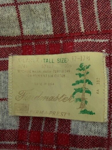 商品画像：長袖シャツ/--/--/RED/チェック 3