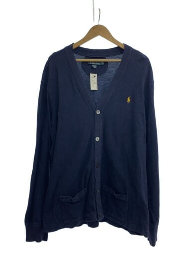 商品画像：カーディガン(薄手)/XL/コットン/NVY/無地 1