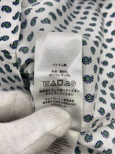 商品画像：長袖シャツ/M/コットン/WHT/総柄// 4