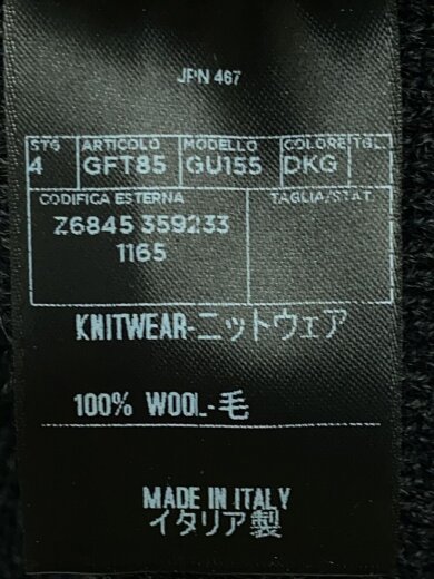 商品画像：カーディガン(厚手)/L/ウール/GRY/無地// 4