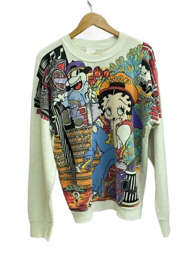 商品画像：スウェット/BETTY BOOP/WHT/総柄// 1
