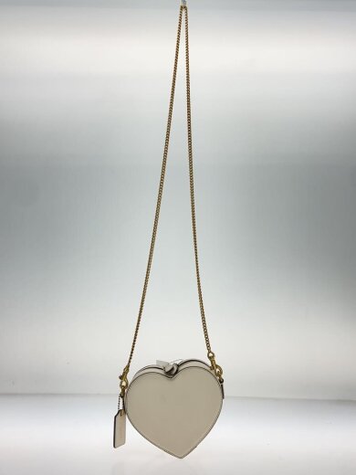 商品画像：多少黒ずみ有/ハートクロスボディ14/ショルダーバッグ/レザー/BEG/CE765 3