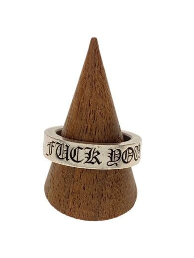 商品画像：リング/SV925/20号/SLV/メンズ/6mm SPACER RING/FUCK YOU 1