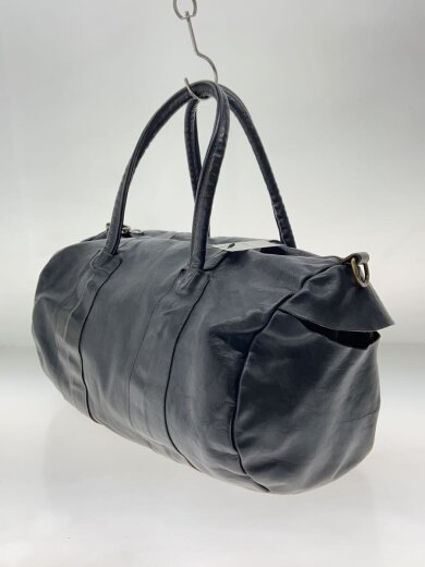 商品画像：内部汚れ有/ririジップ/ボストンバッグ/レザー/BLK/無地 2