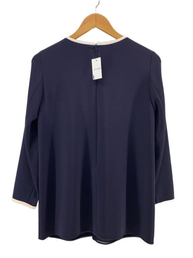 商品画像：ブラウス/長袖/36/NVY/無地/119603996 00/トリアセテート/パイピングデザイン 2