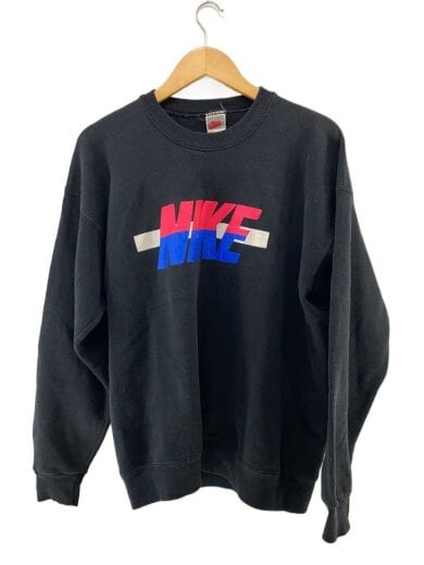 商品画像：スウェット/XL/コットン/BLK/プリント/銀タグ/USA製/90s/毛玉有 1