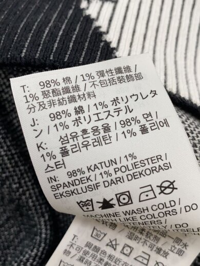 商品画像：ラグビートップ/ニット・セーター(薄手)/XL/コットン/BLK/HV1437-010 4