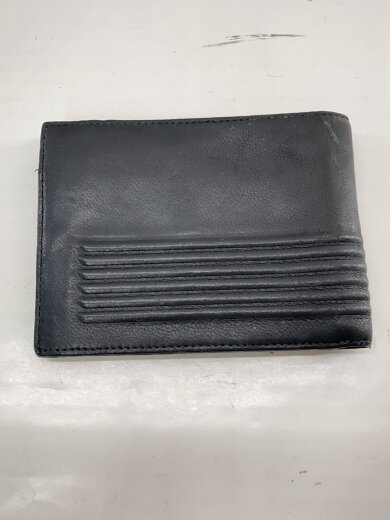 商品画像：コイン収納ヨゴレ/2つ折り財布/レザー/BLK/無地/メンズ 2