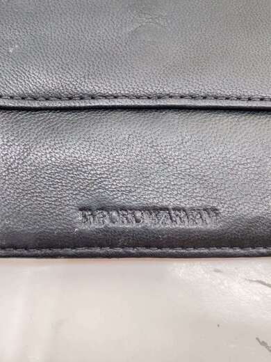 商品画像：コイン収納ヨゴレ/2つ折り財布/レザー/BLK/無地/メンズ 3