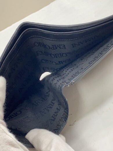 商品画像：コイン収納ヨゴレ/2つ折り財布/レザー/BLK/無地/メンズ 6