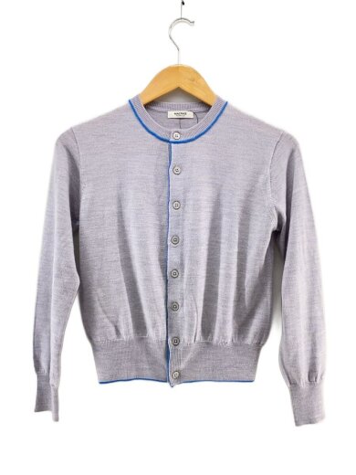 商品画像：カーディガン(薄手)/S/ウール/GRY/プレーンクルーネックカーディガン/2025AW 1