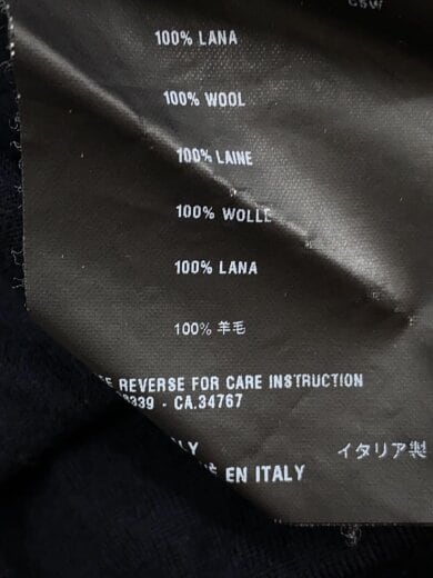 商品画像：カーディガン(薄手)/48/ウール/BLK/無地/UMC310 4