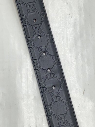 商品画像：バックル傷/レザー内側シミ有/ベルト/BLK/総柄/メンズ/411924・CWCIN 4