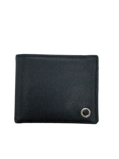 商品画像：2つ折り財布/レザー/BLK/無地/メンズ// 1