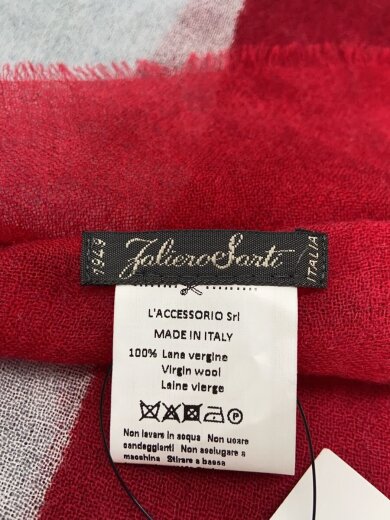 商品画像：ストール/ウール/RED/総柄/レディース// 2