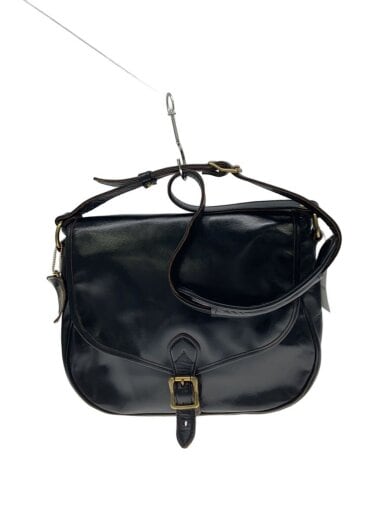 商品画像：HORSE HIDE MAIL BAG (MEDIUM)/ショルダーバッグ/馬革/BLK/IPHSB-11// 1