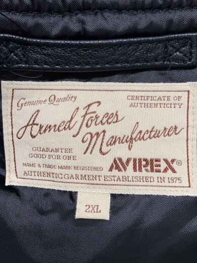 商品画像：18AW　レザーMA-1/前身頃汚れ有/XXL/山羊革/BLK/無地/6181067// 4