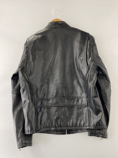 商品画像：シングルライダースジャケット/XL/牛革/BLK/無地/610126// 2