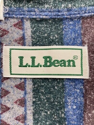画像：L.L.Beanネルシャツ/M/コットン/GRN/80-90s/USA製3