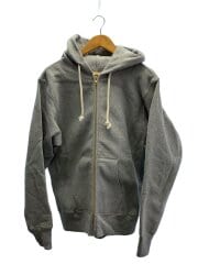 ジップパーカー/L/コットン/GRY/25AW/USA製/C5-A102