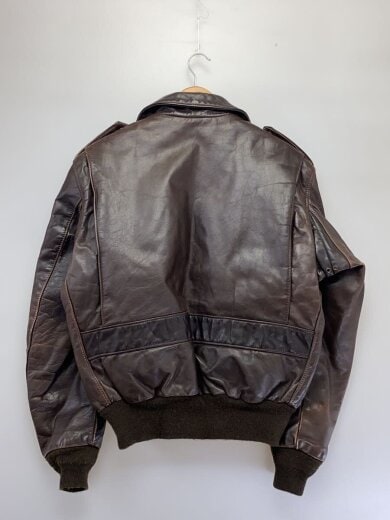 商品画像：フライトジャケット/42/レザー/BRW/USA製// 2