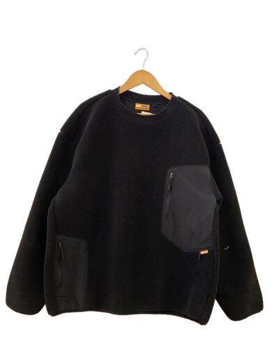 商品画像：ギアフリースクルー/XL/ポリエステル/BLK/GSC-38// 1