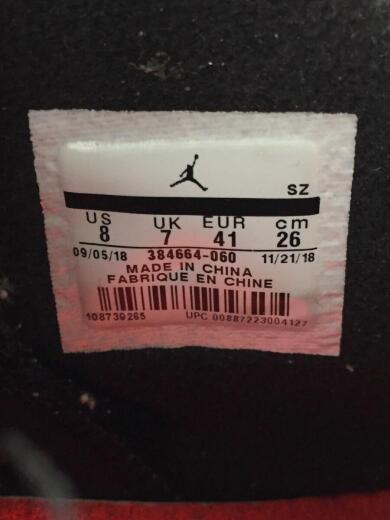 画像：NIKE2018/AIR JORDAN 6 RETRO INFRARED/AJ6/インフラレッド/ブラック/26cm5