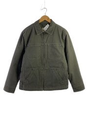 ダック生地ジップジャケット/S/コットン/GRY/0CXF3