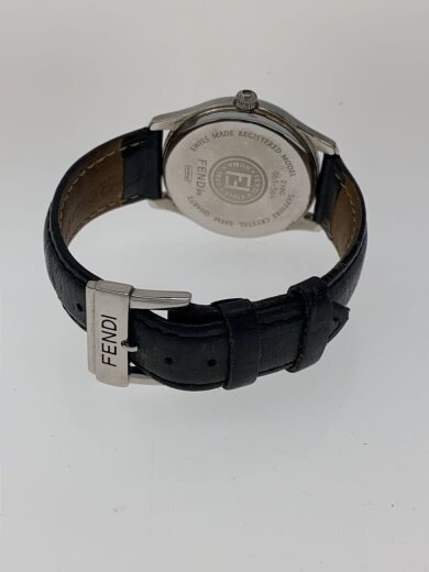 商品画像：クォーツ腕時計/アナログ/レザー/SLV/BLK/210G 4