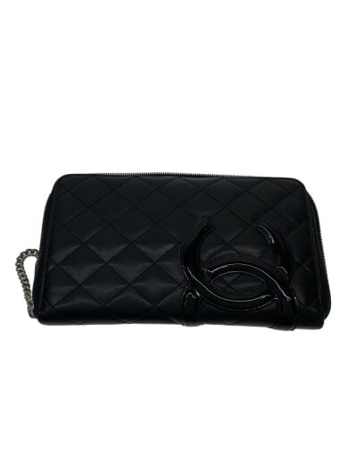 商品画像：長財布/レザー/BLK/無地/レディース 1