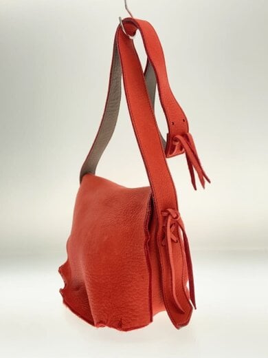 商品画像：PARLEY/鹿皮/切りっぱなしショルダーバッグ/レザー/RED 2